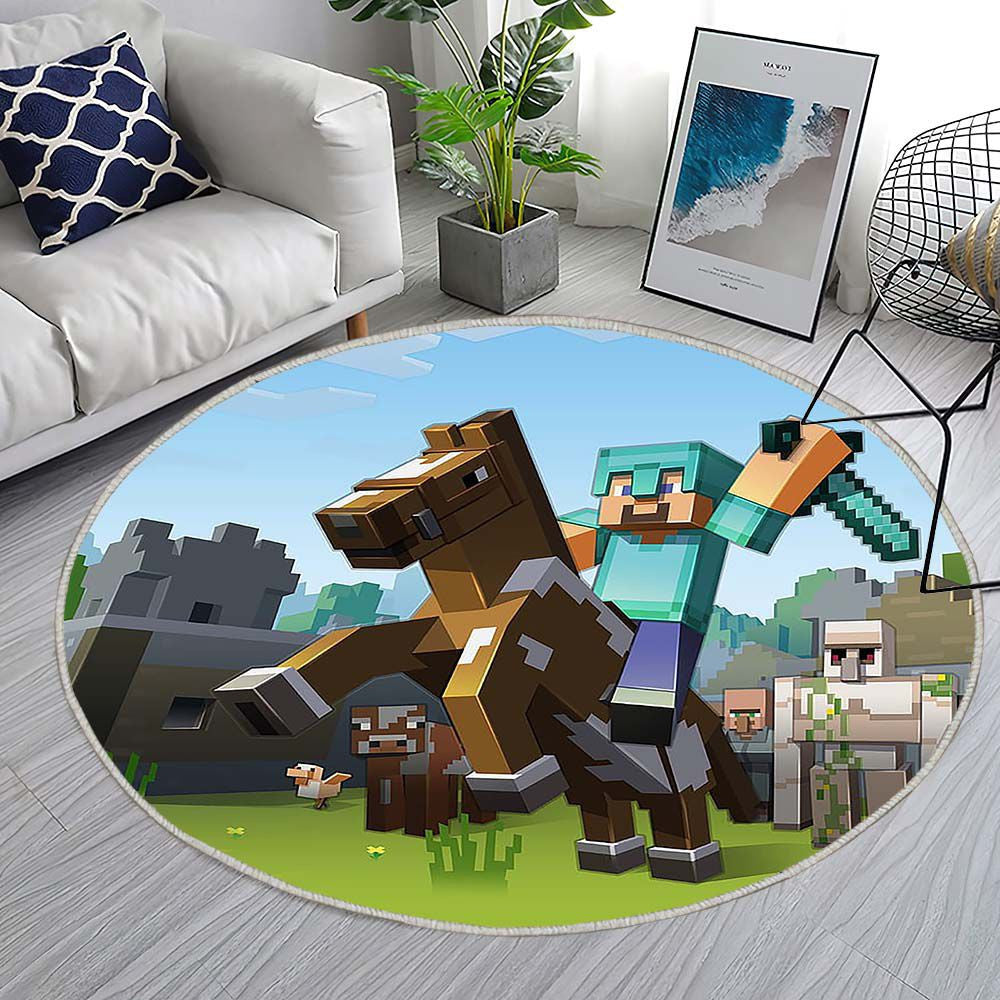 Minecraft, blocks, horse, steve