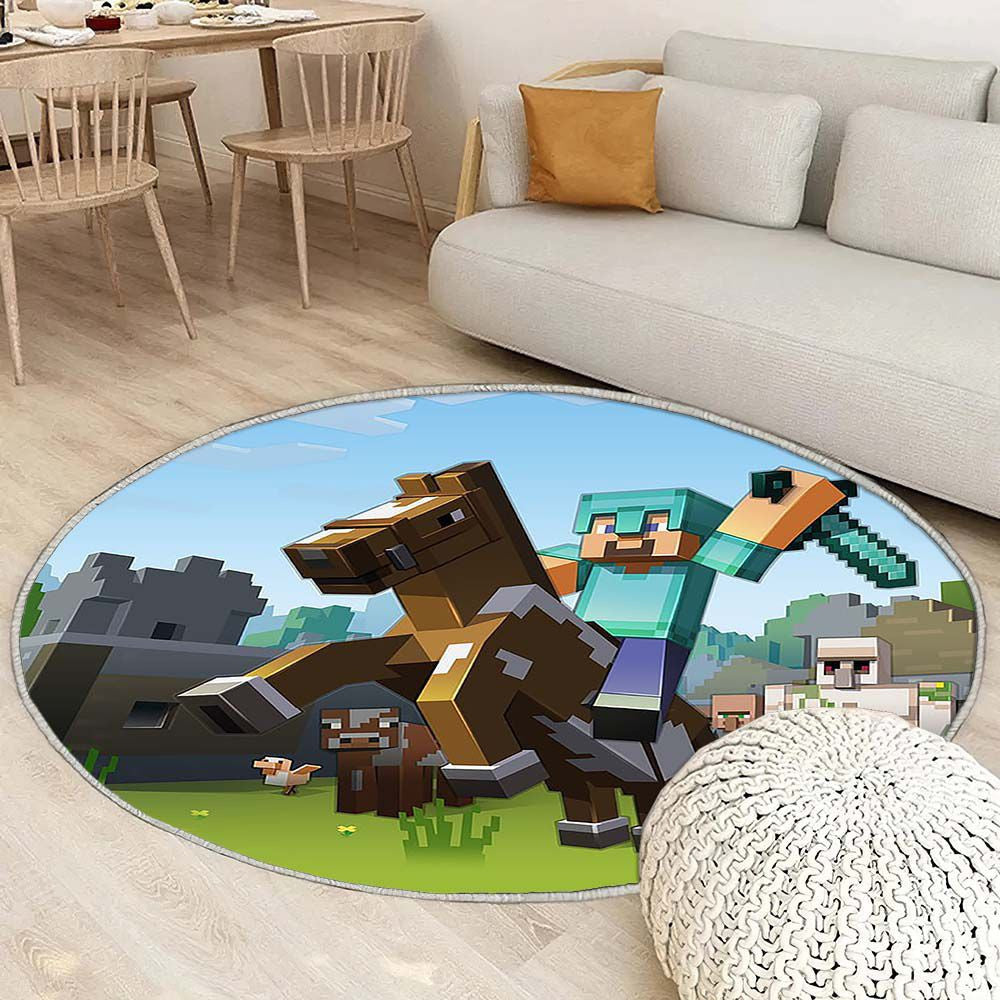 Minecraft, blocks, horse, steve