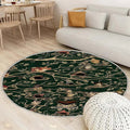 Tapis Mur Famille Noire - Rond Rare, Doux, Livraison Gratuite