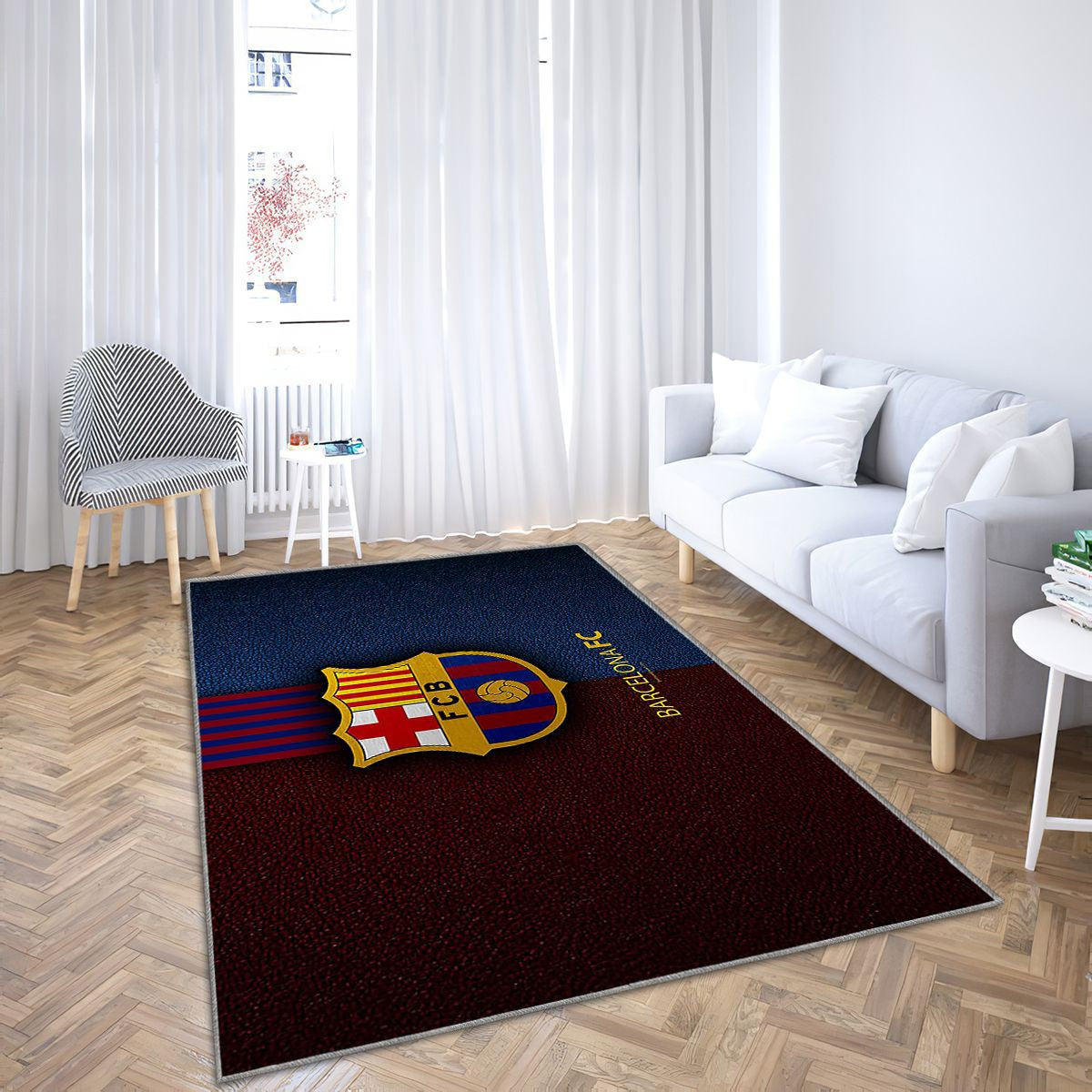 Tapis FC Barcelona - Rouge Rare, Doux, Livraison Gratuite