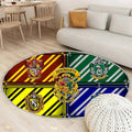 Tapis Maisons de Poudlard - Rond Rare, Doux, Livraison Gratuite