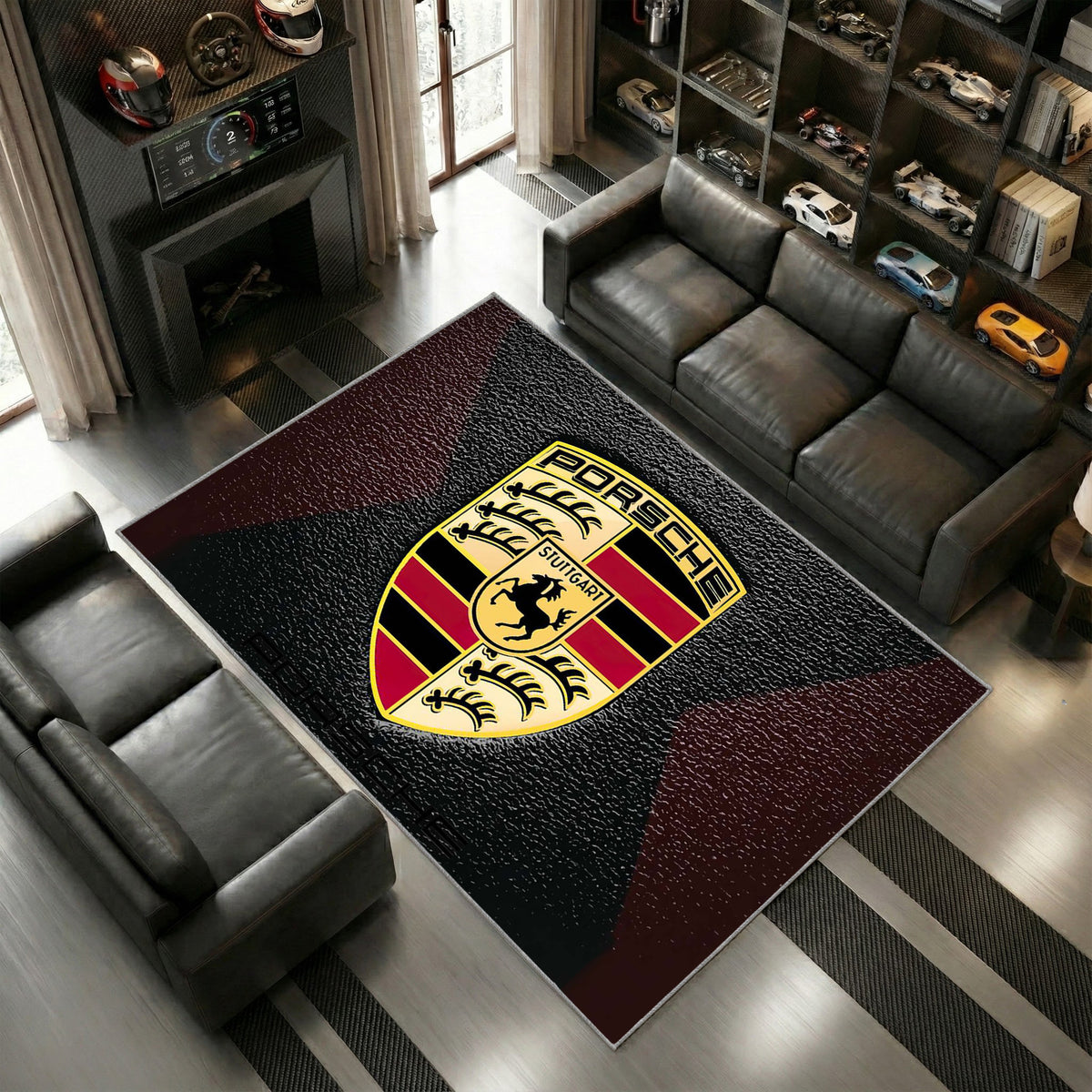 Logo Porsche Rouge Rendu 1