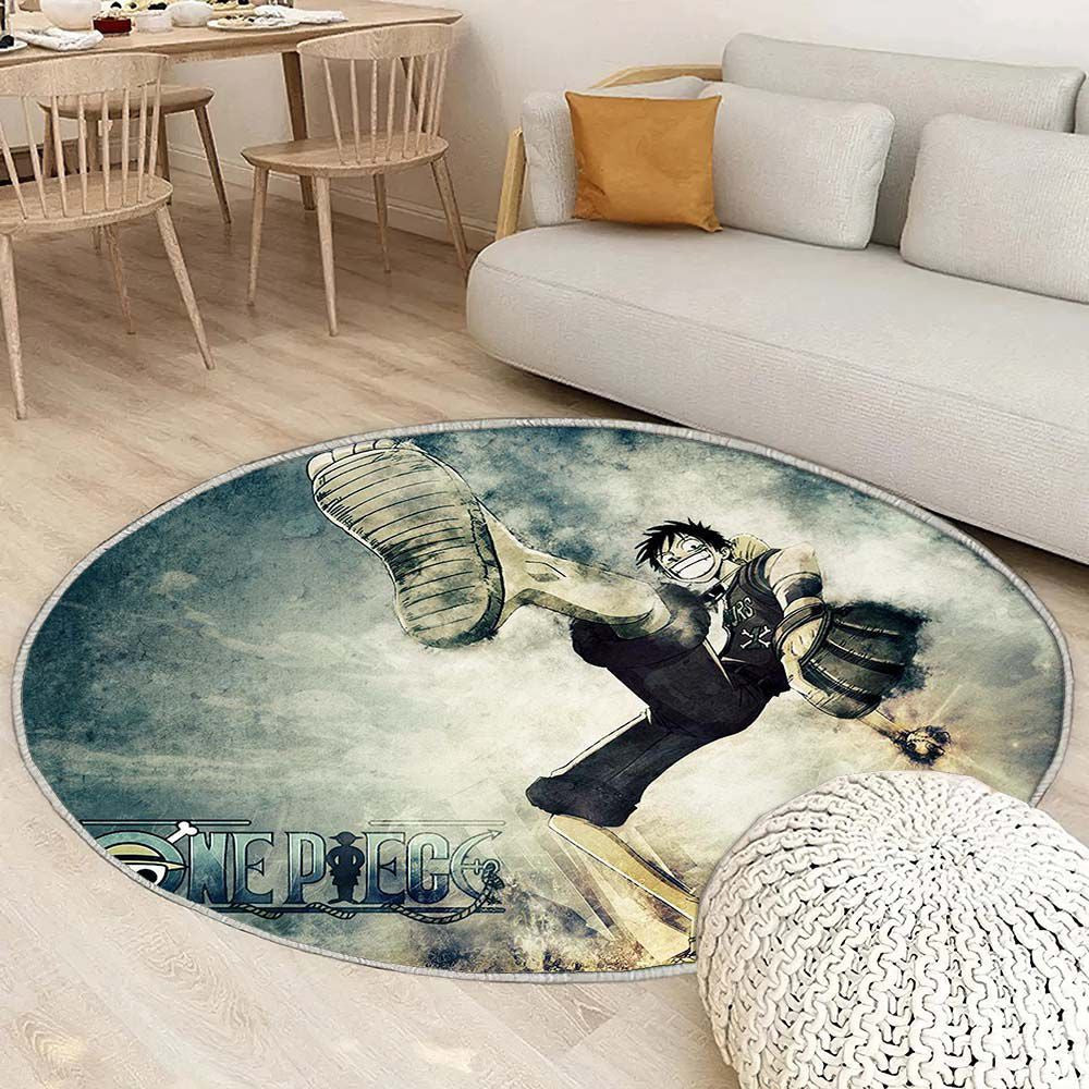 Tapis Monkey D. Luffy 3 - Rond Rare, Doux, Livraison Gratuite