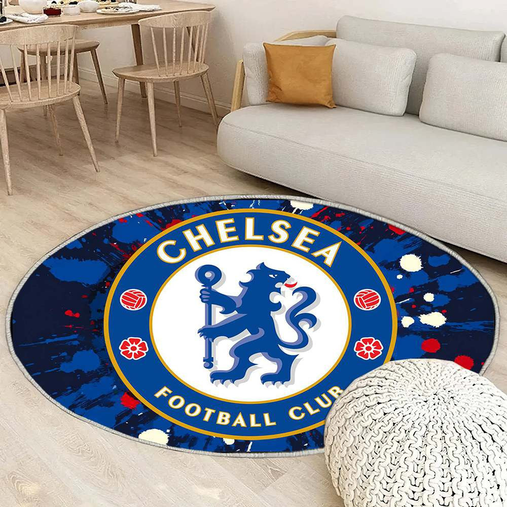 Tapis Chelsea football Club Brodé Classique Bleu Profond Authentique pour passionnés de football – créez une atmosphère de stade à la maison