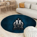 Tapis Olympique Marseille 1 - Rond Rare, Doux, Livraison Gratuite