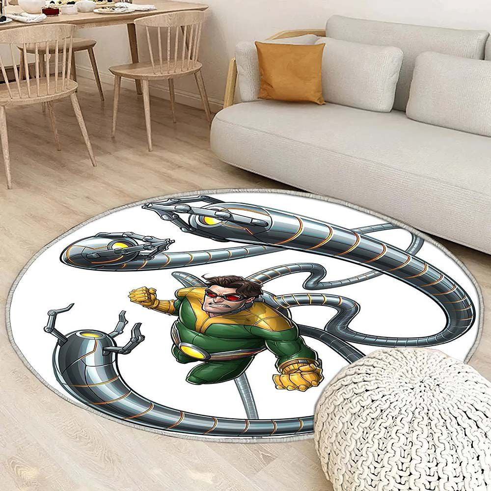 Tapis Doc Marvel Ock - Rond Rare, Doux, Livraison Gratuite