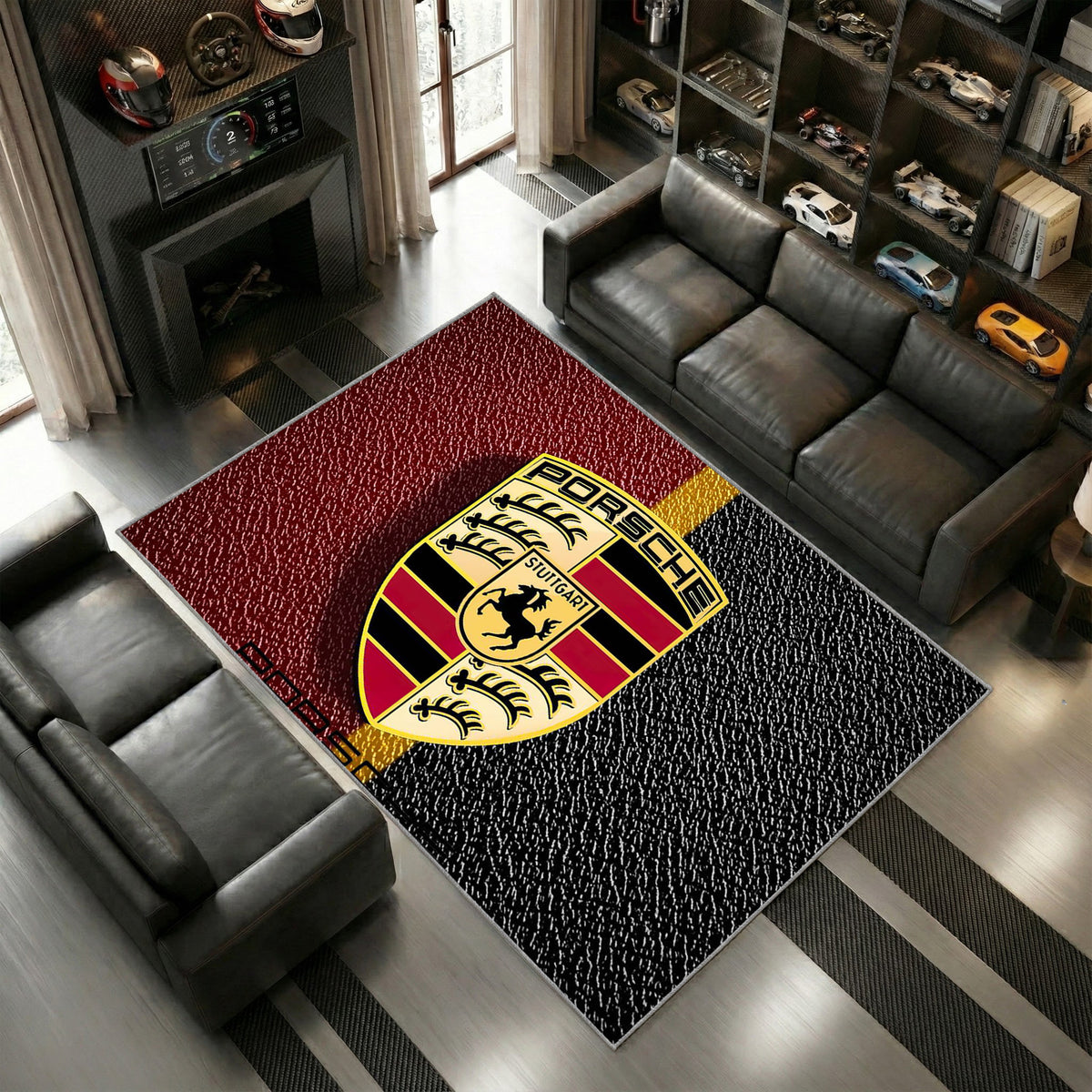Logo Porsche Rouge Rendu 13