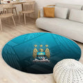 Tapis Manchester City FC - Rond Rare, Doux, Livraison Gratuite