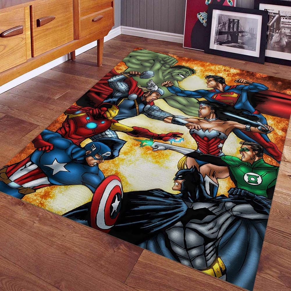 Tapis Avengers vs Justice - Duel Rare, Doux, Livraison Gratuite