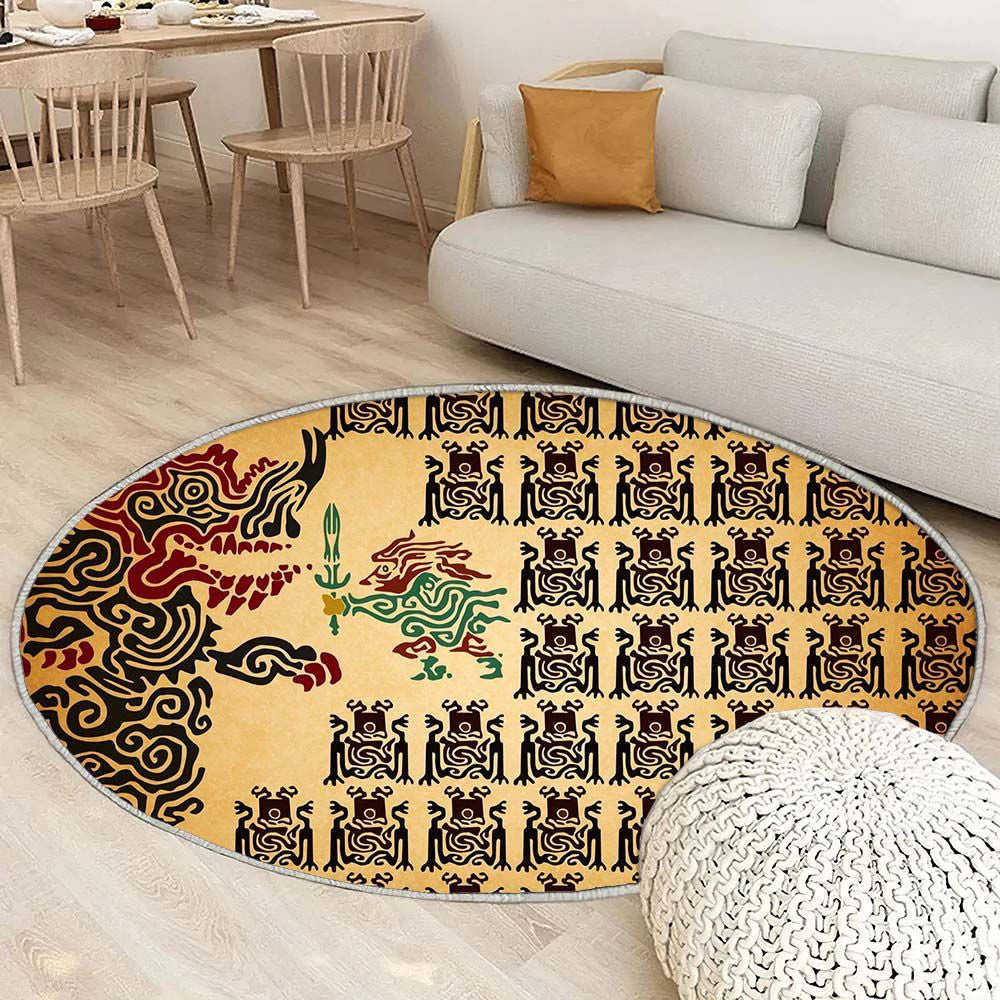 Tapis Légende de Zelda 01 - Rond Rare, Doux, Livraison Gratuite