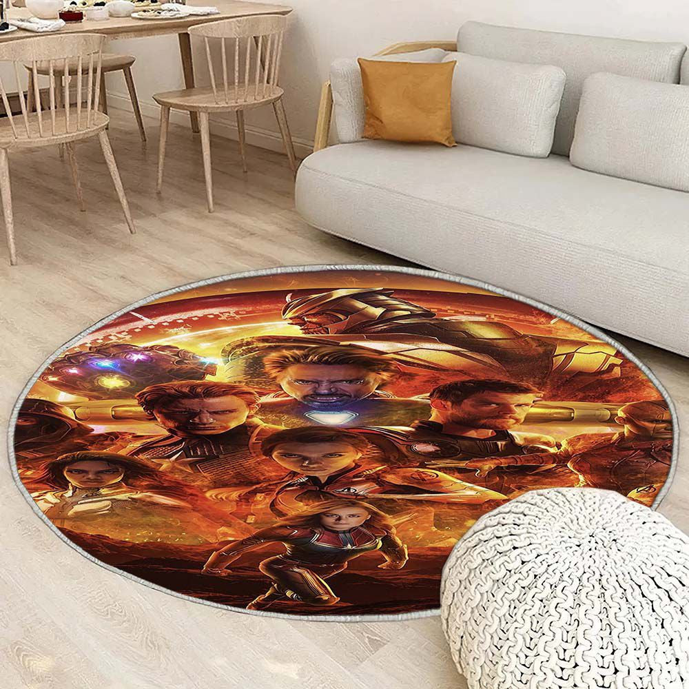 Tapis Avengers Fin 01 - Rond Rare, Doux, Livraison Gratuite