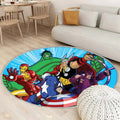 Tapis Super-héros Marvel - Rond Rare, Doux, Livraison Gratuite