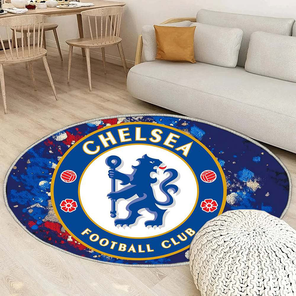Tapis Chelsea football Club Brodé Classique Bleu Profond Subtil à offrir – une déco football qui donne du caractère à la salle de jeu