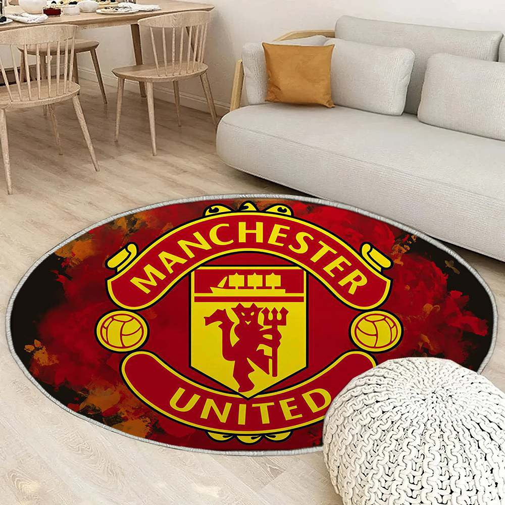 Tapis Manchester United Multicolore Élégant pour passionnés de football – créez une atmosphère de stade à la maison