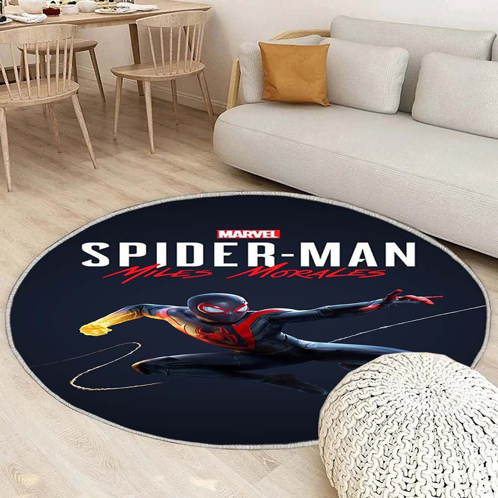 Tapis Super-héros Marvel - Rond Rare, Doux, Livraison Gratuite