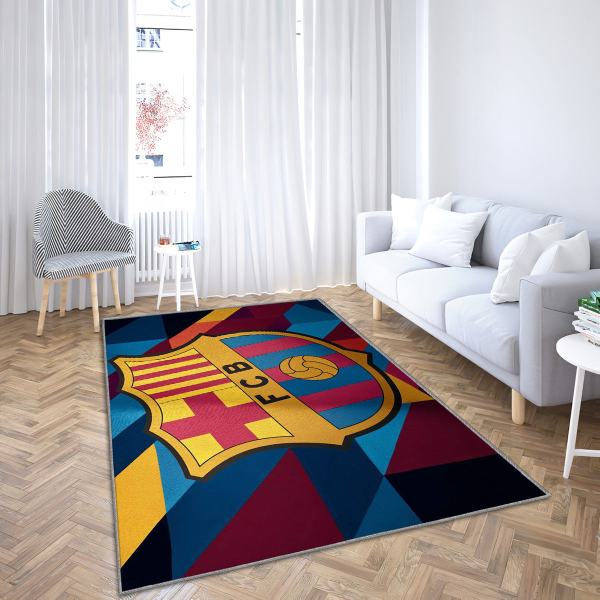 FC Barcelona Modern Geometric 33