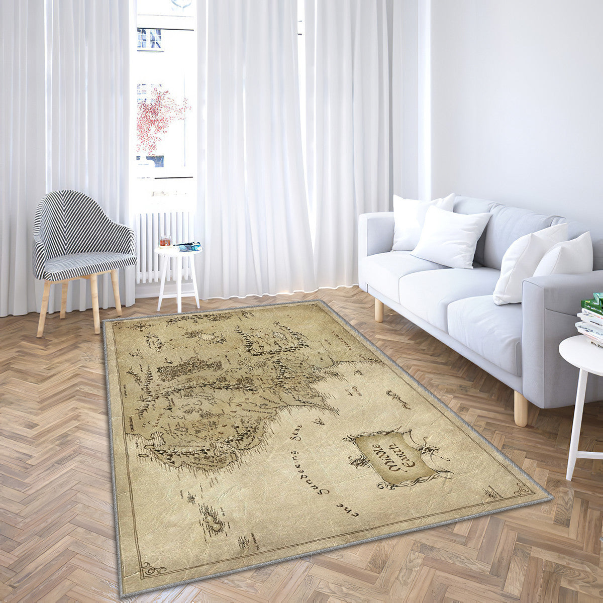 Tapis Terre du Milieu 4 - Anneau Rare, Doux, Livraison Gratuite