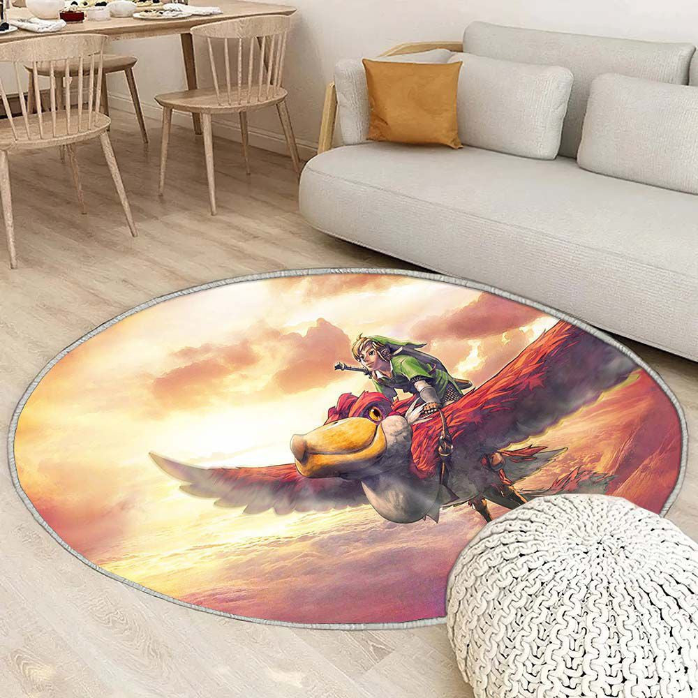 Tapis Légende de Zelda 06 - Rond Rare, Doux, Livraison Gratuite