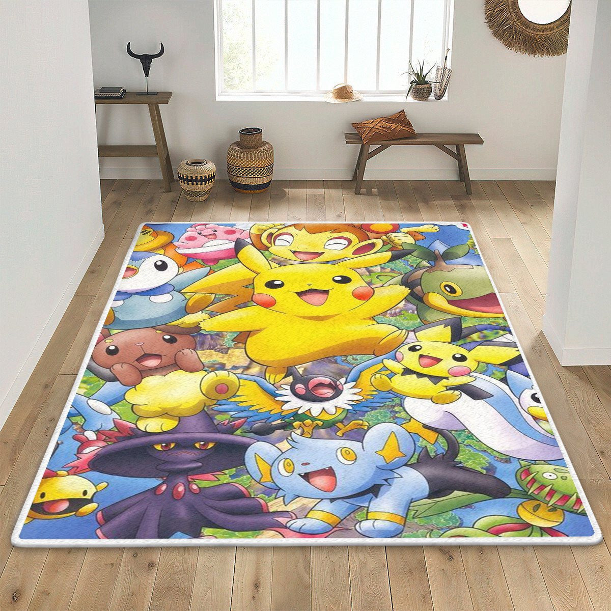 Tapis Pikachu - Jaune Rare, Doux, Livraison Gratuite
