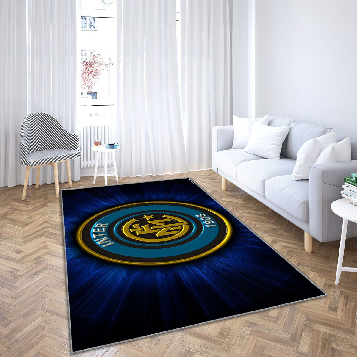 Tapis Inter Milan FC - Bleu Rare, Doux, Livraison Gratuite