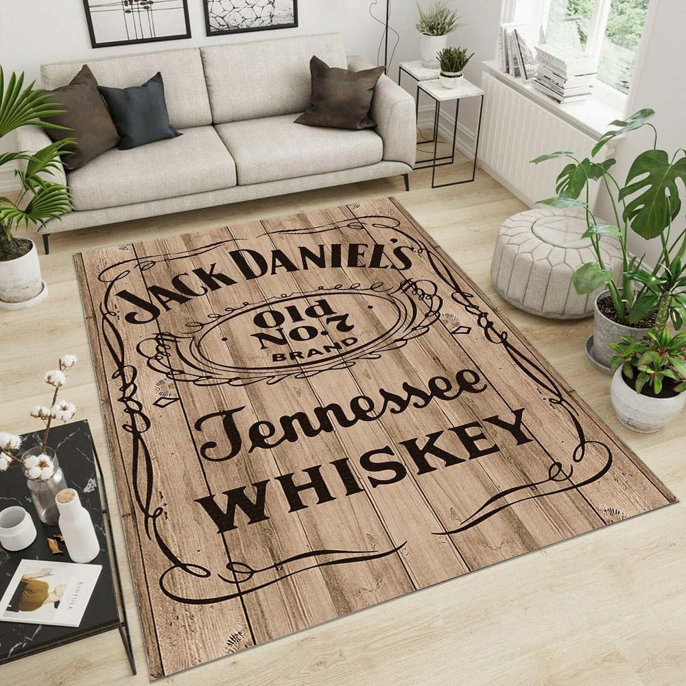 Tapis Jack Daniels - Noir Rare, Doux, Livraison Gratuite