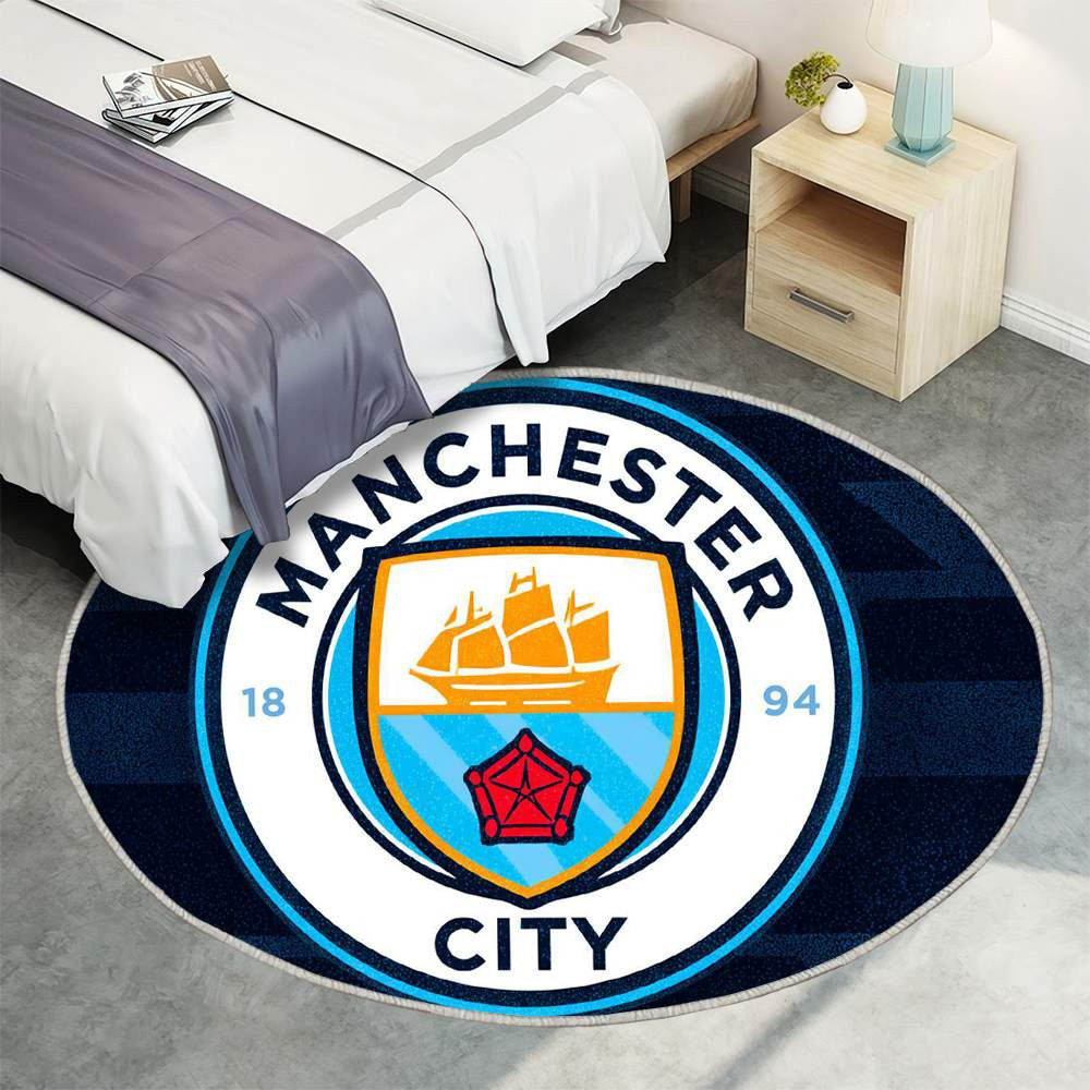 Tapis Manchester City Stylé Logo pour passionnés de football – créez une atmosphère de stade à la maison