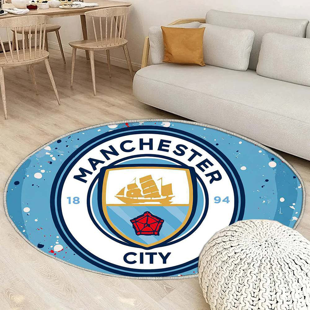 Tapis Manchester City Moderne Stylé Logo pour supporters – faites entrer l’ambiance du stade dans le salon