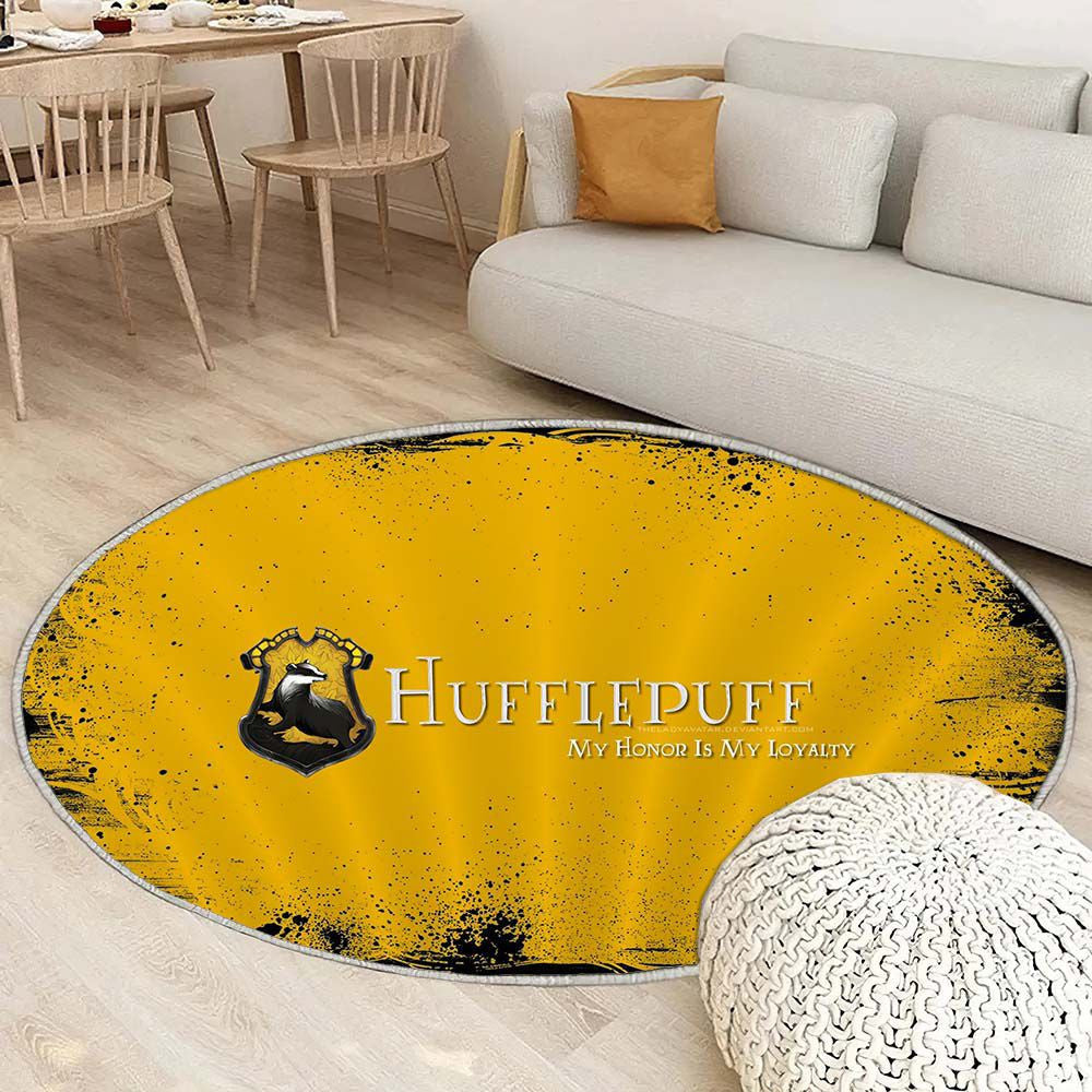 Tapis Poufsouffle Harry Potter 15 - Rond Rare, Doux, Livraison Gratuite