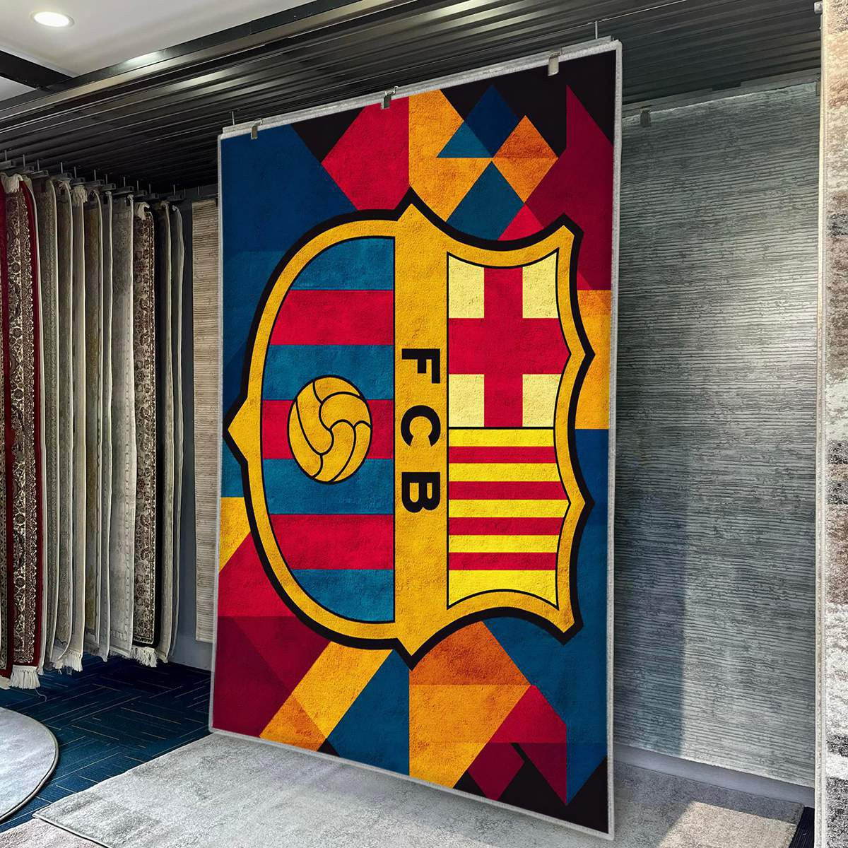 FC Barcelona Modern Geometric 1
