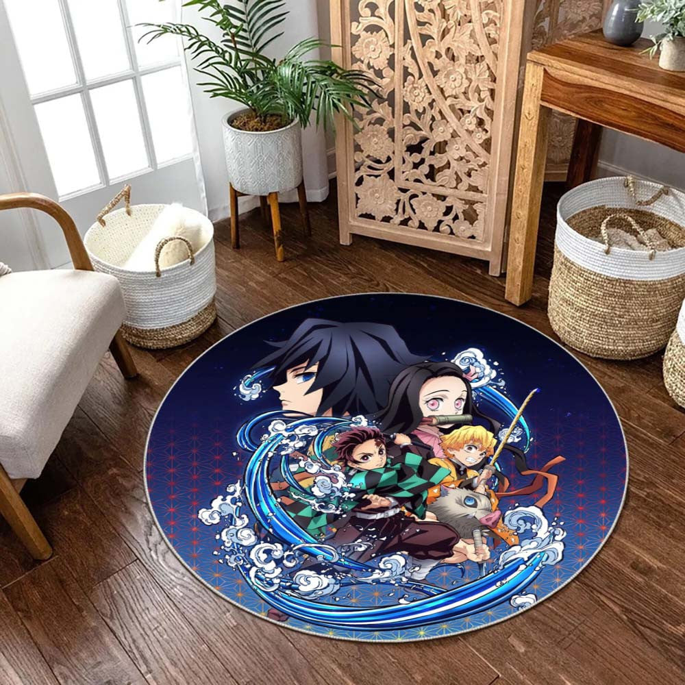 Tapis Demon Slayer 103 - Rond Rare, Doux, Livraison Gratuite