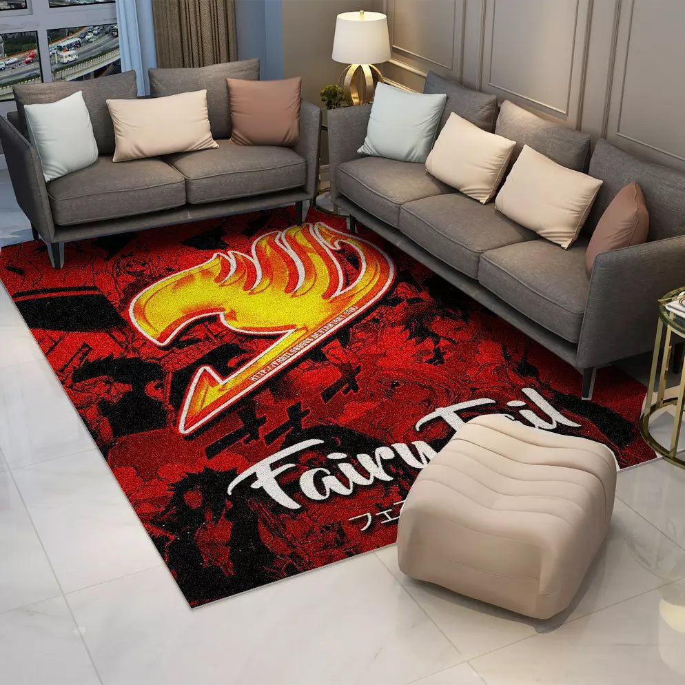 Tapis Fairy Tail Rouge - Rouge Rare, Doux, Livraison Gratuite