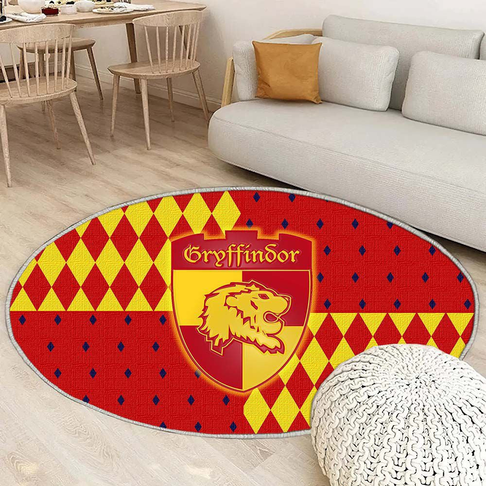 Tapis Gryffondor Harry Potter 4 - Rond Rare, Doux, Livraison Gratuite