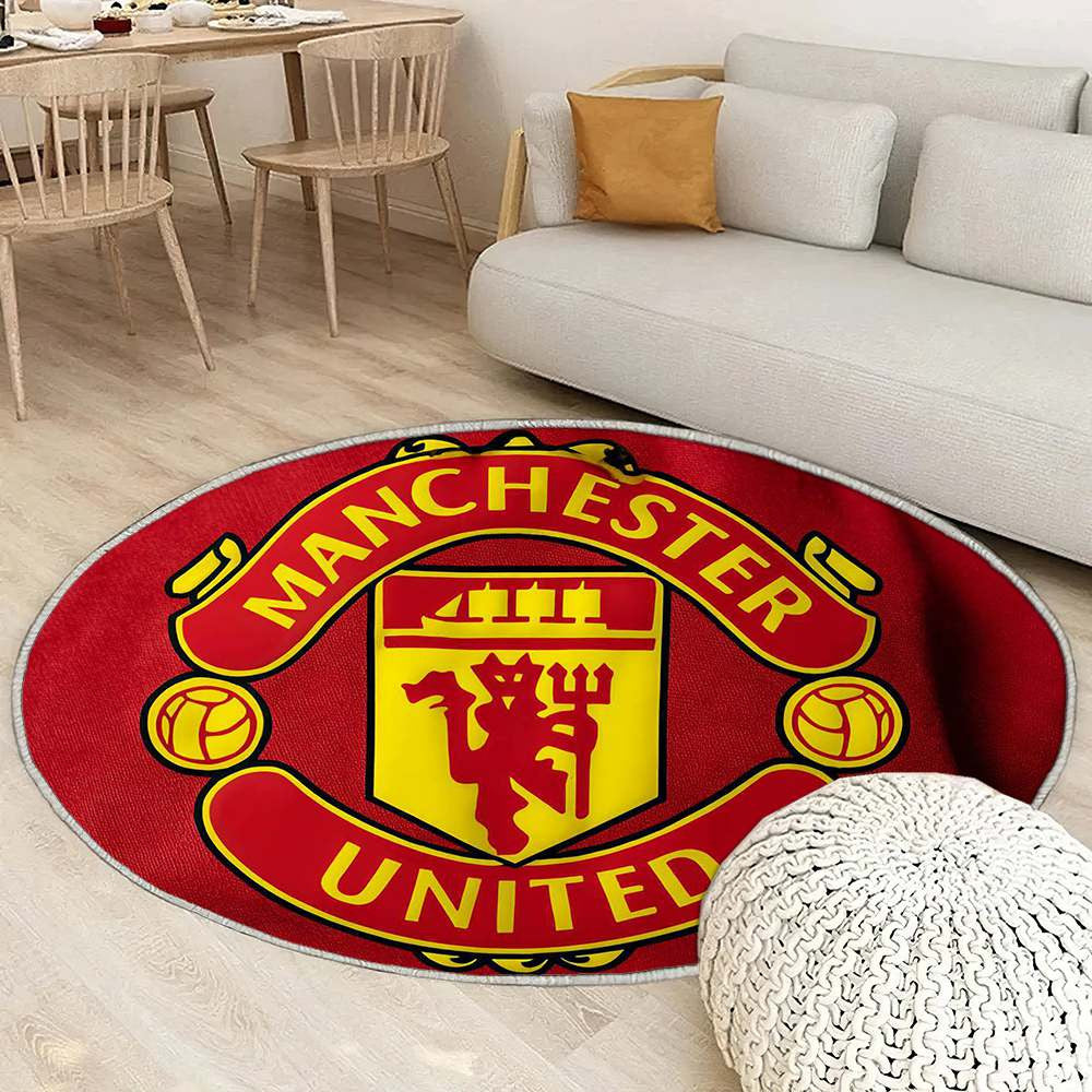 Tapis supporter Manchester United Multicolore Sophistiqué édition 4 – affirmez vos couleurs dans la chambre