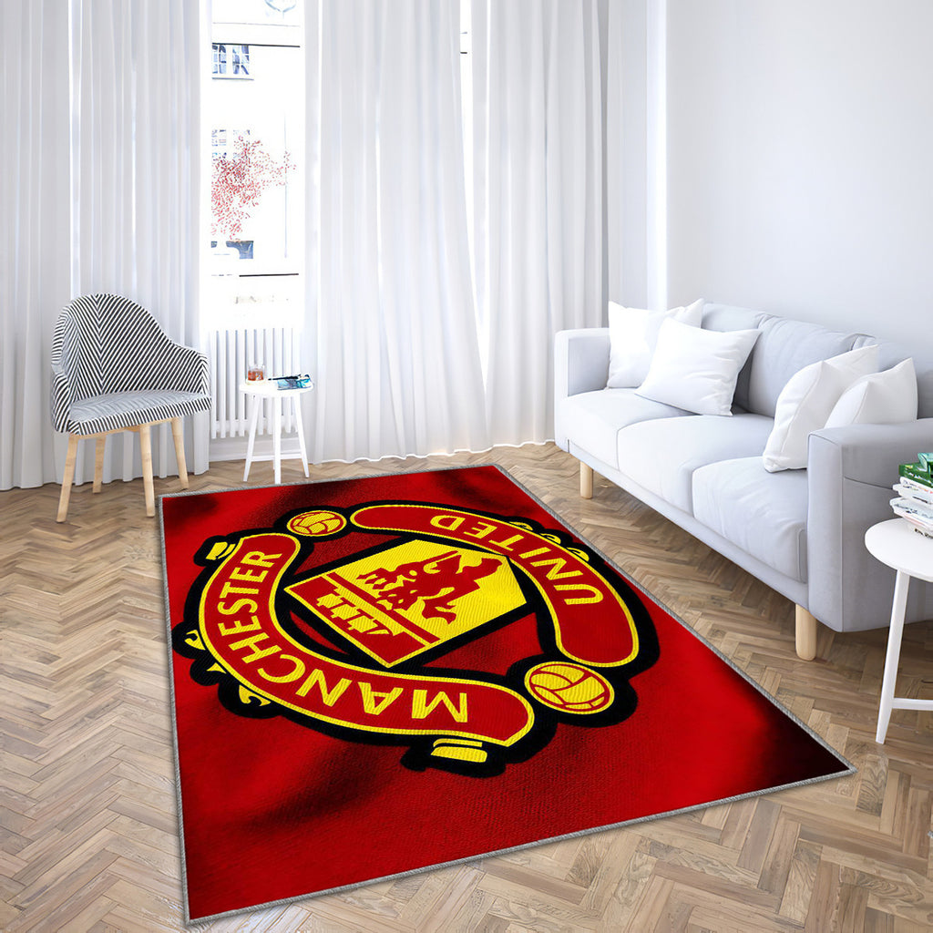 Tapis Manchester United Multicolore Raffiné édition 4 à offrir – une déco football qui donne du caractère à la salle de jeu
