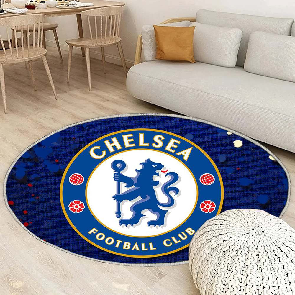 Tapis Chelsea football Club Brodé Classique Bleu Profond Vibrant pour supporters – faites entrer l’ambiance du stade dans le salon