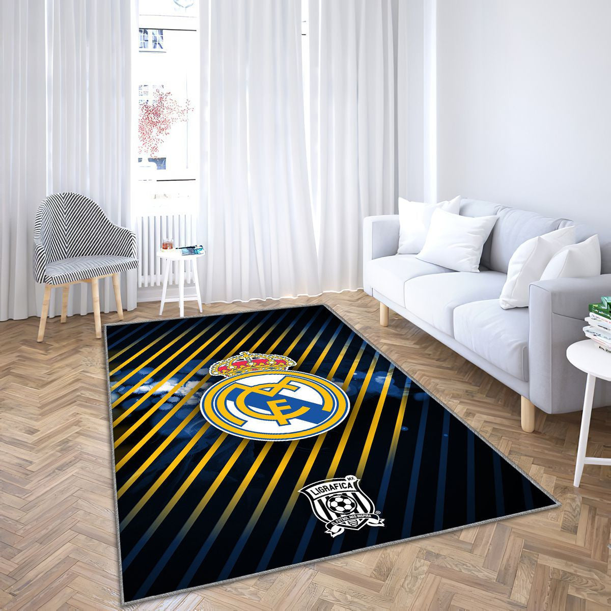 Tapis Real Madrid FC - Blanc Rare, Doux, Livraison Gratuite