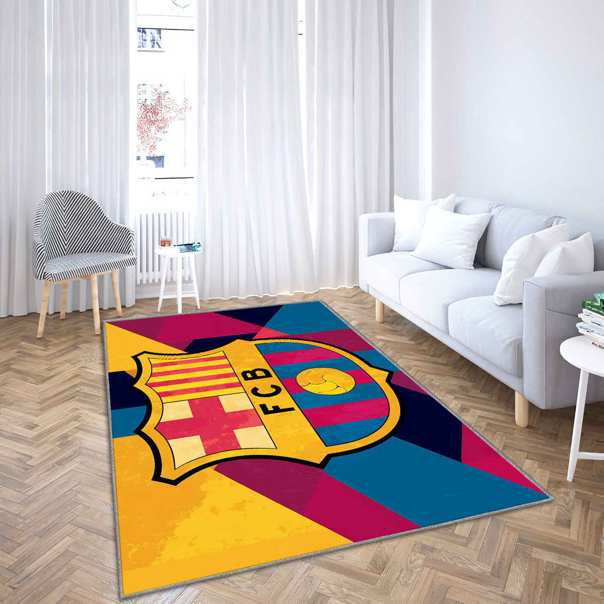 FC Barcelona Modern Geometric 2