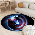 Tapis Bouclier Captain - Rond Rare, Doux, Livraison Gratuite