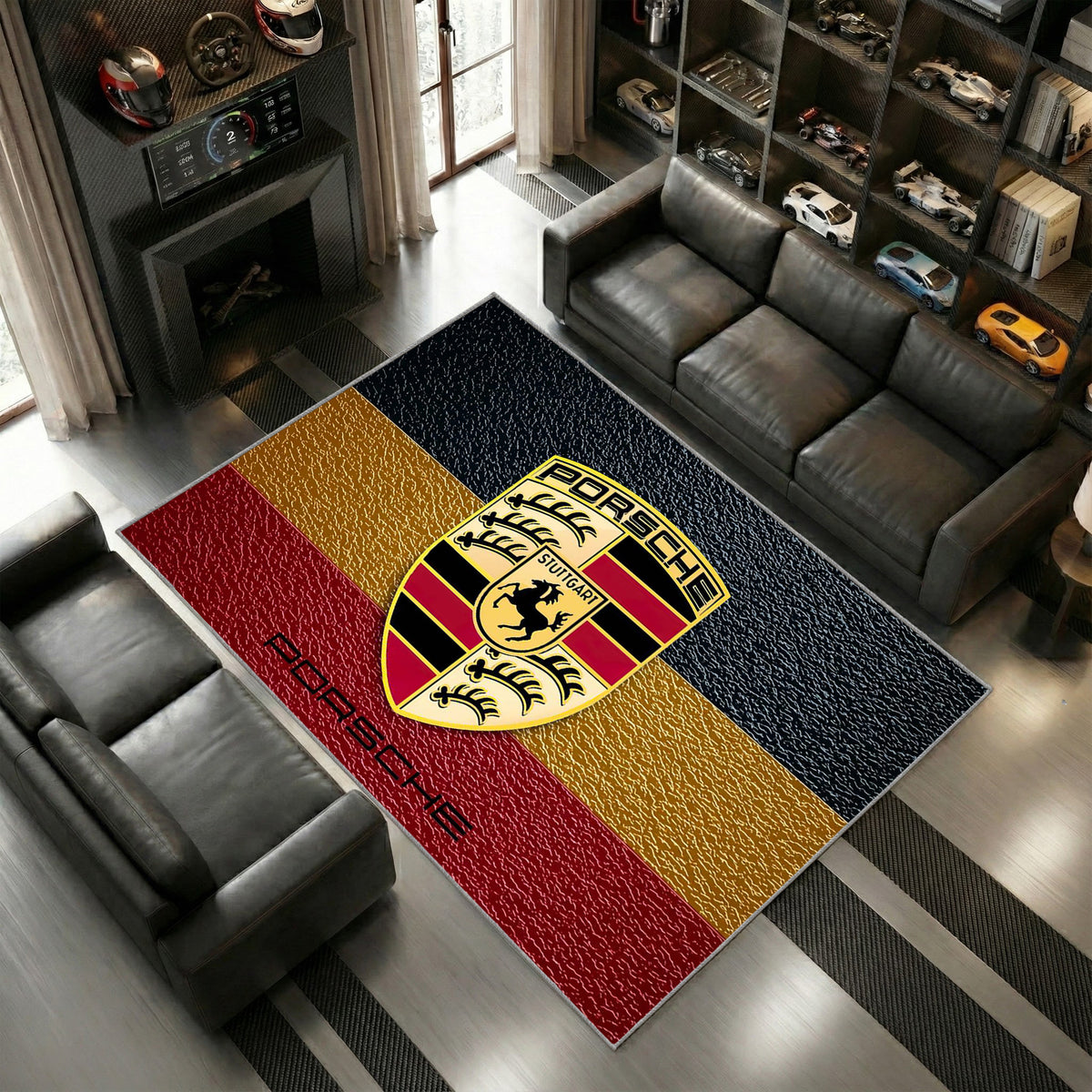 Logo Porsche Rouge Rendu 12