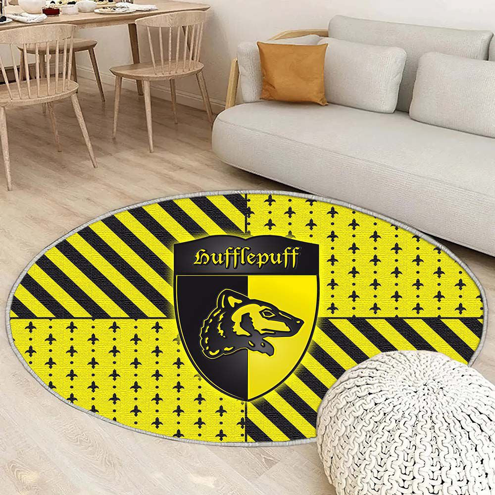 Tapis Poufsouffle Harry Potter 12 - Rond Rare, Doux, Livraison Gratuite
