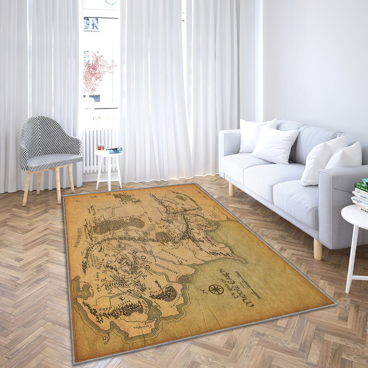 Tapis Terre du Milieu - Fantaisie Unique, Doux, Livraison Gratuite