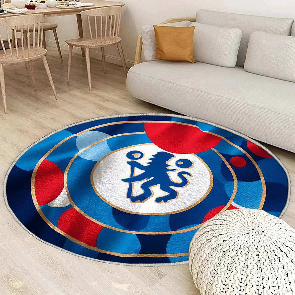 Tapis Chelsea football Club Moderne Géométrique Bleu Royal Élégant – transformez le bureau en coin match pour vrais passionnés