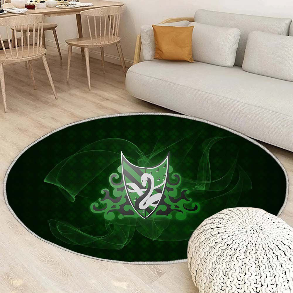 Tapis Serpentard Harry Potter 16 - Rond Rare, Doux, Livraison Gratuite