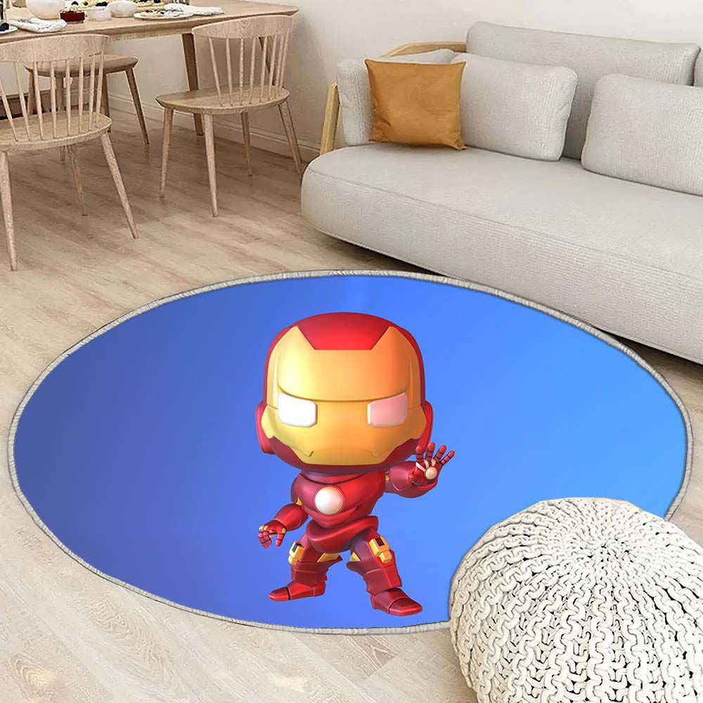 Tapis Homme de Fer Chibi 2 - Rond Rare, Doux, Livraison Gratuite