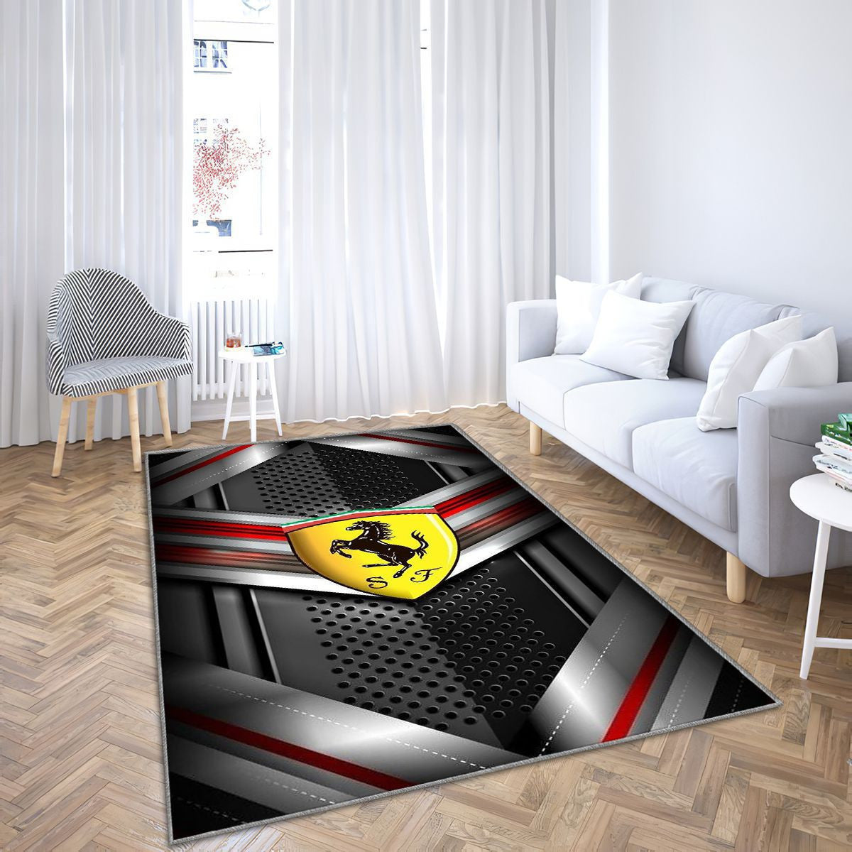 Tapis Ferrari - Rouge Rare, Doux, Livraison Gratuite