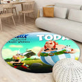 Tapis Astérix et Obélix - Rond Rare, Doux, Livraison Gratuite
