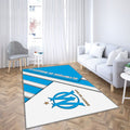 Tapis Marseille Français - Bleu Doux, Rare, Livraison Gratuite