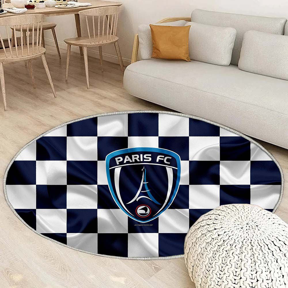 Tapis Paris FC 3 - Rond Rare, Doux, Livraison Gratuite