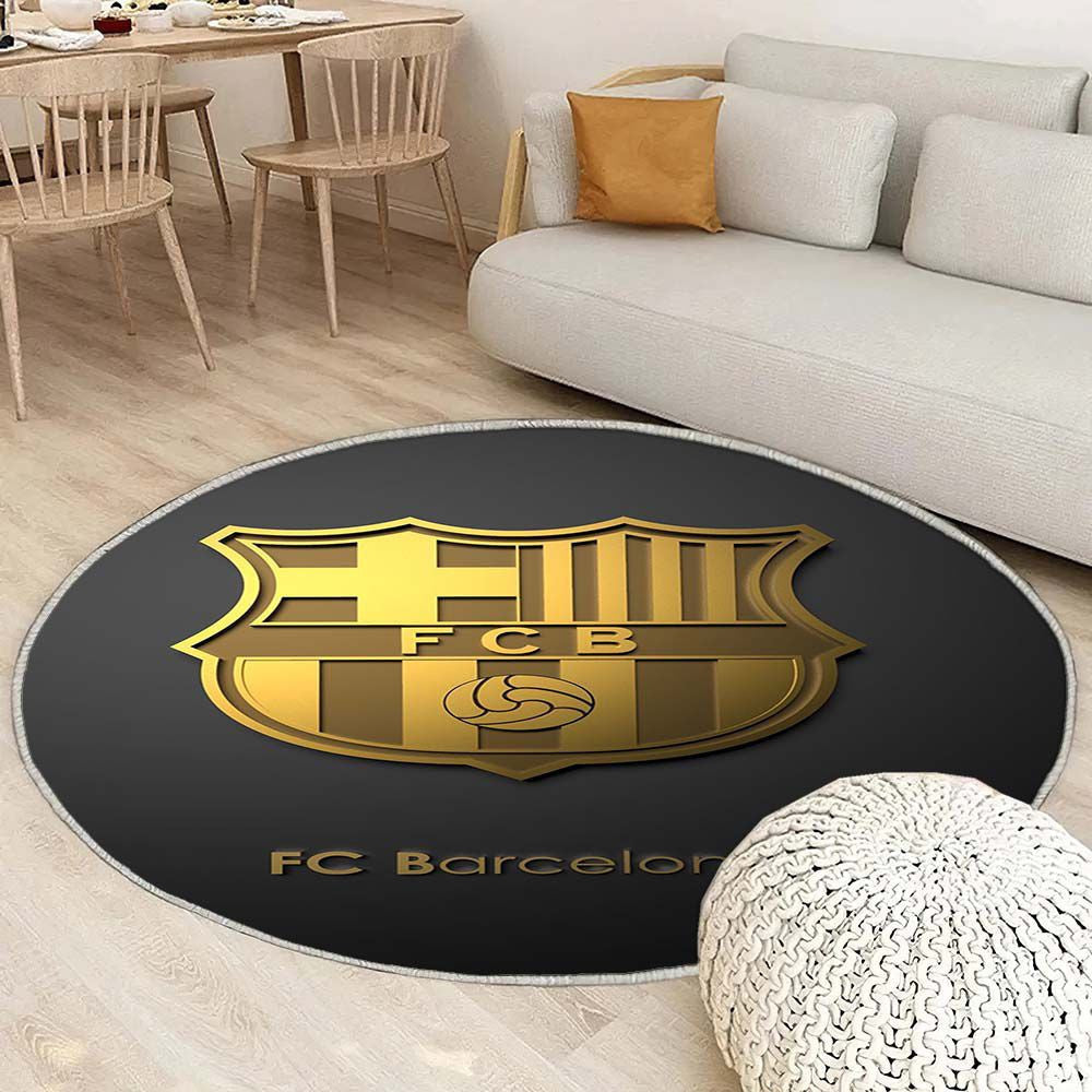 Tapis Barcelone FC 7 - Rond Rare, Doux, Livraison Gratuite