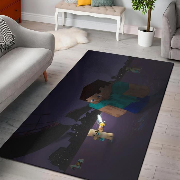 Tapis Minecraft - Pixel Rare, Doux, Livraison Gratuite